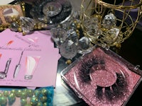 valentine's collection lashes and other items on a table